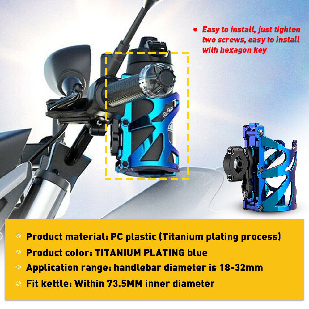 Universal Motorcycle Cup Holder Drink Holder Water Bottle Holder For ATV Bike