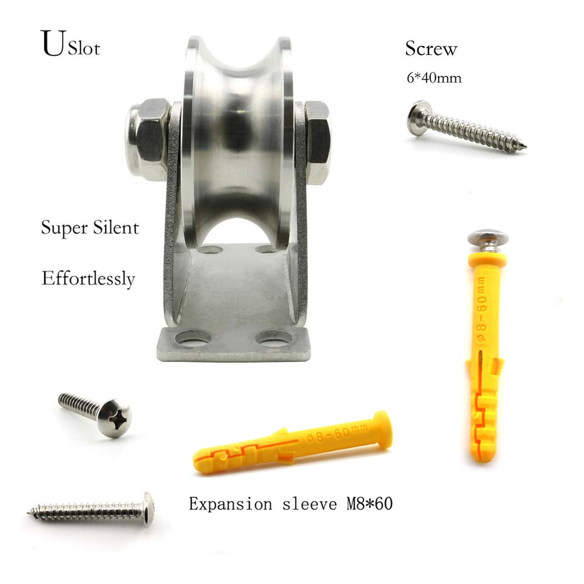 Steel U Channel Metal Roller Pulley Wheel Pulleys for Rope Cable Pulley Block