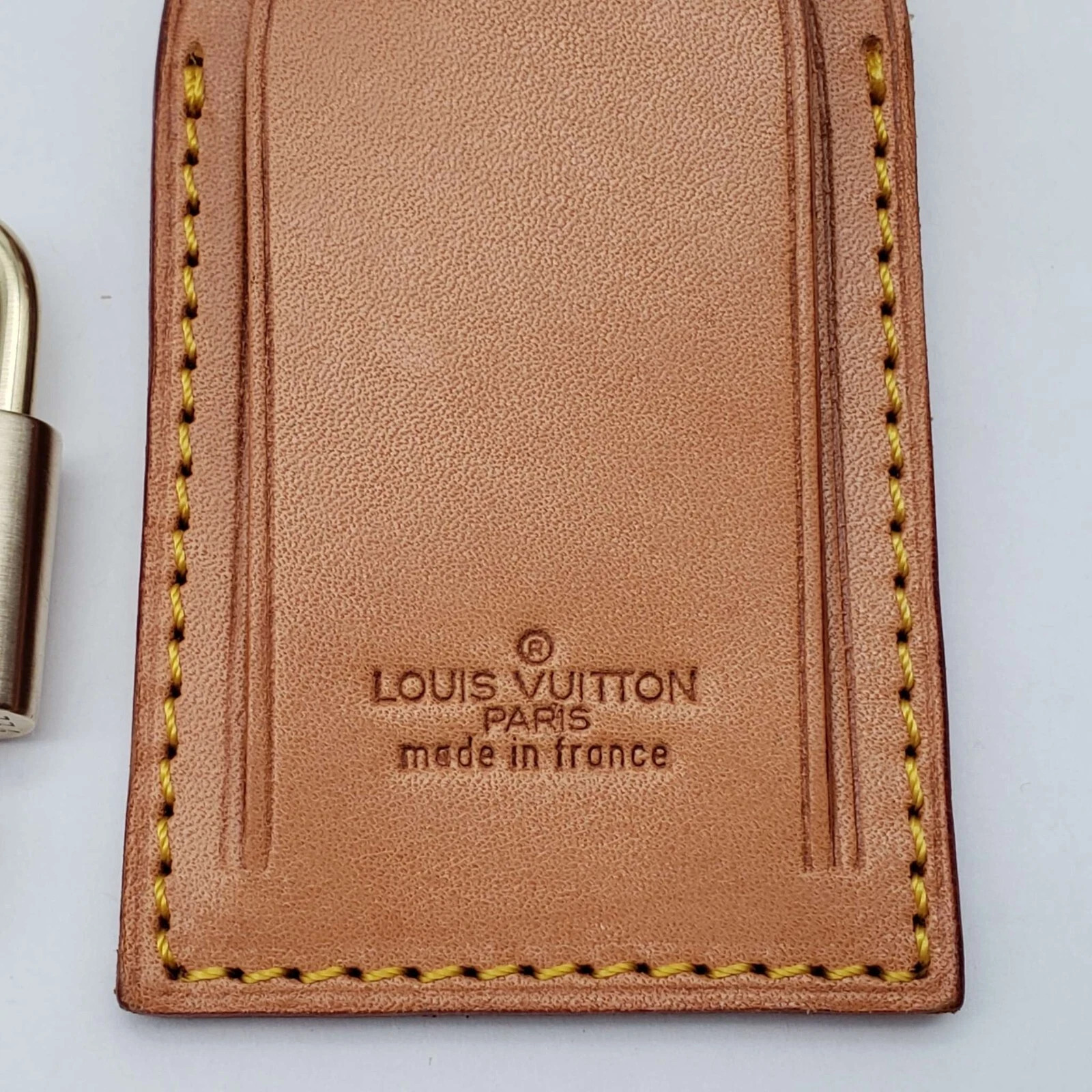 100% Authentic Louis Vuitton Gold Padlock and Luggage Tag / Name Tag/ Travel Tag