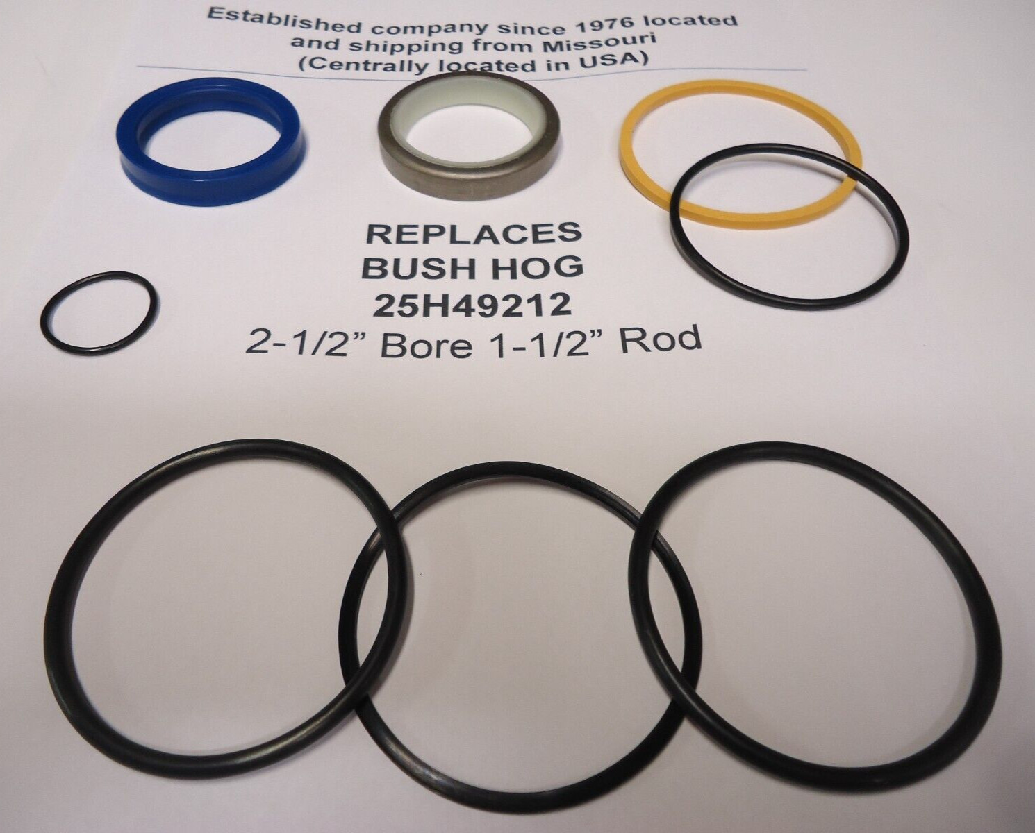 25H49212 Bush Hog replacement seal kit (2-1/2" bore with 1-1/2" Rod) cylinder