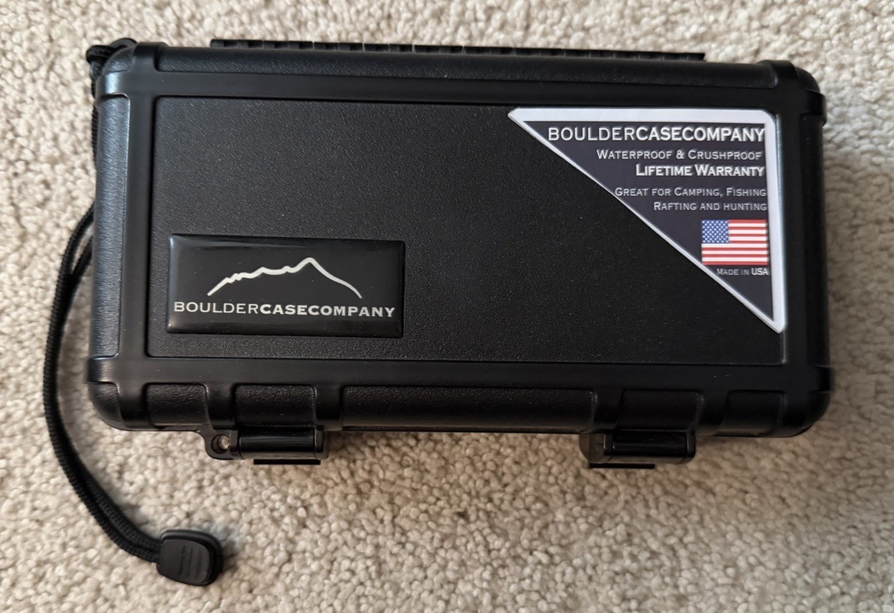NWOB Black Bouldercase Company Waterproof Box 9 x 4 x 2 Inches