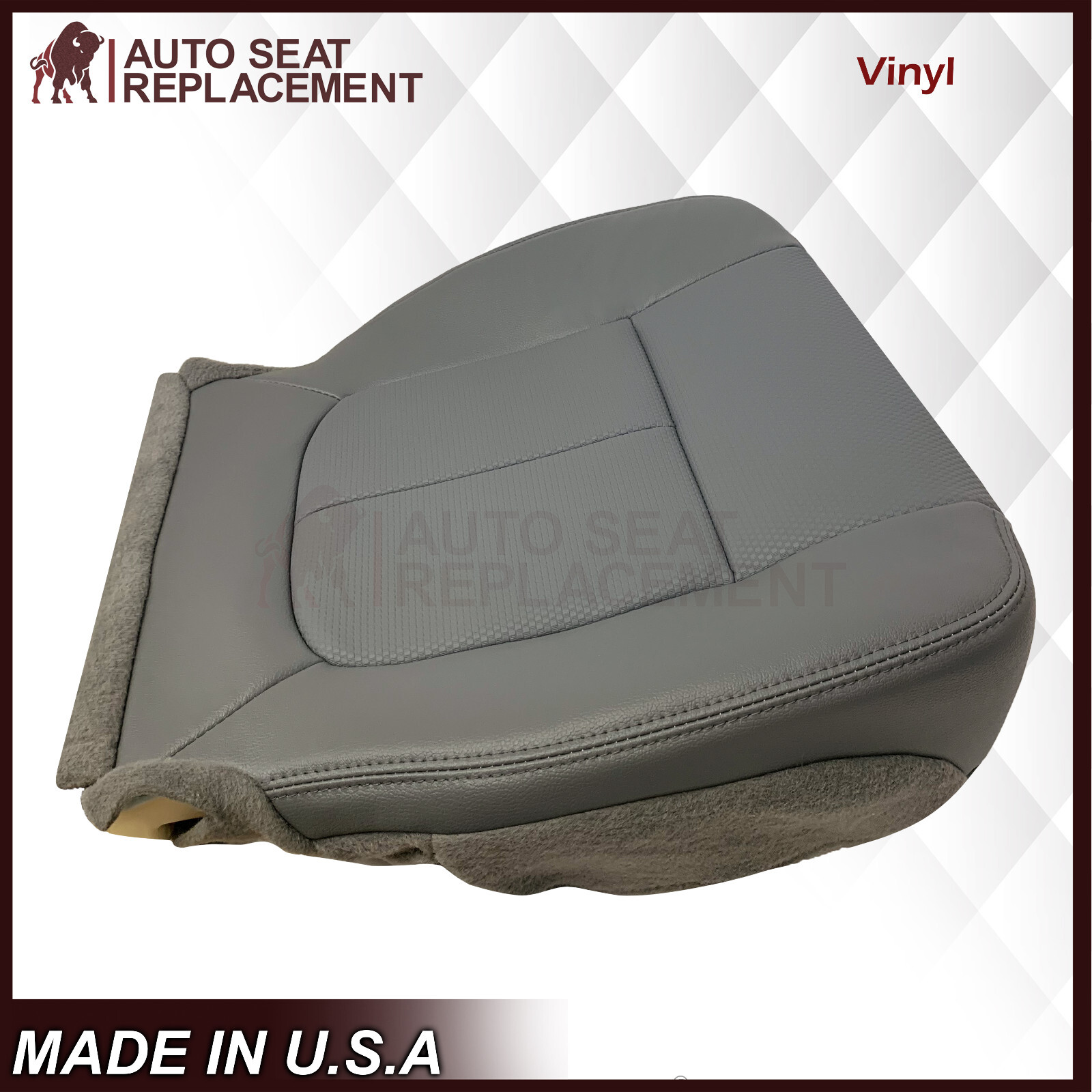 2011 - 2016 F250 F350 F450 XL WT Driver Bottom In Gray Seat Cover & Cushion Foam