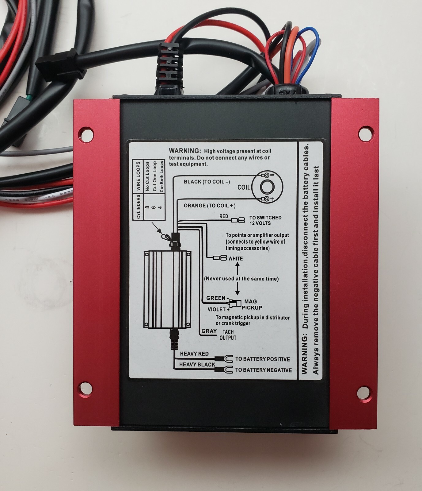 MOPAR DODGE 440 PRO-BILLET Distributor + Digital 6AL Box + coil + Red Plug Wires