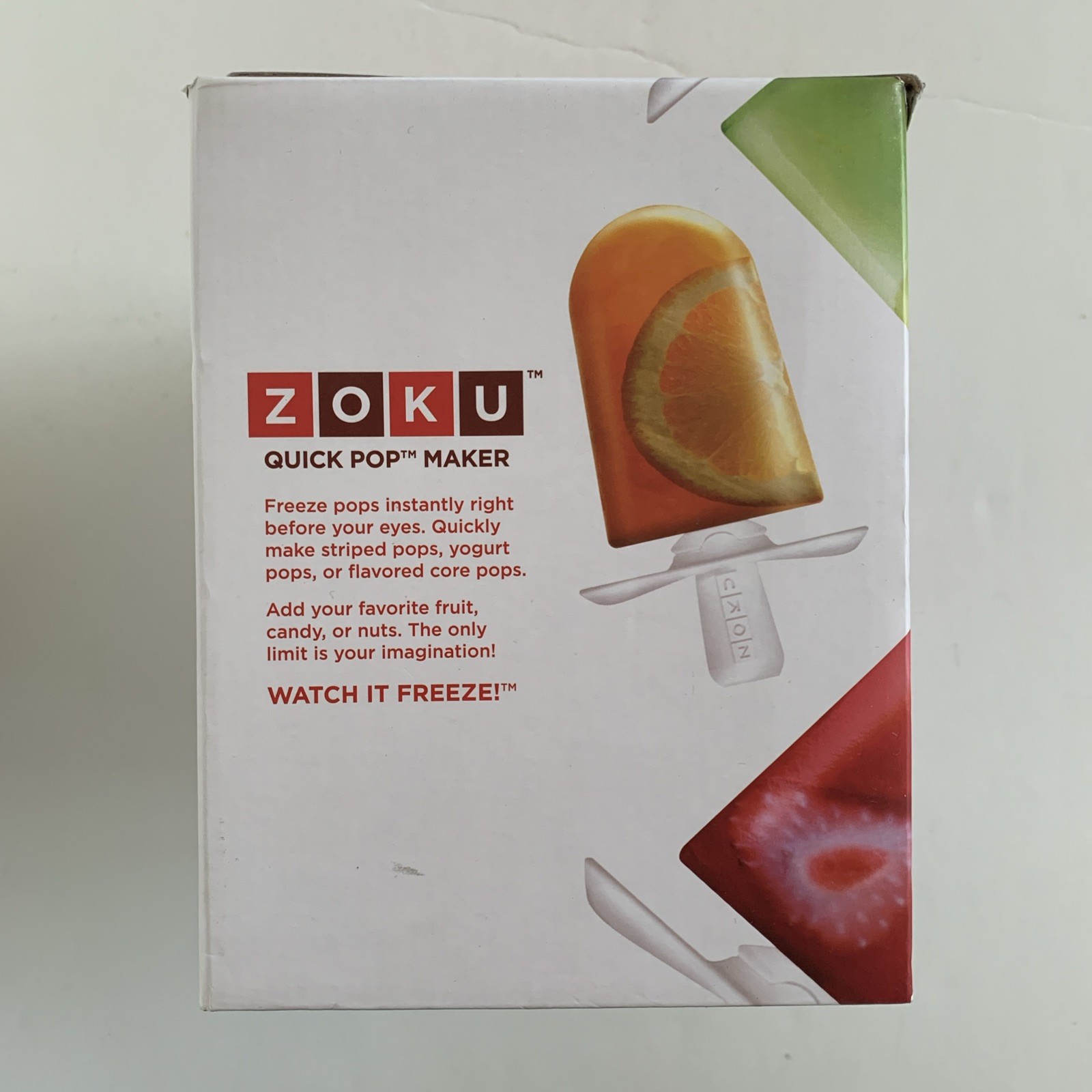 Zoku Quick Pop Maker Freeze In Minutes 6 Popsicle Sticks & 6 Drip Cups