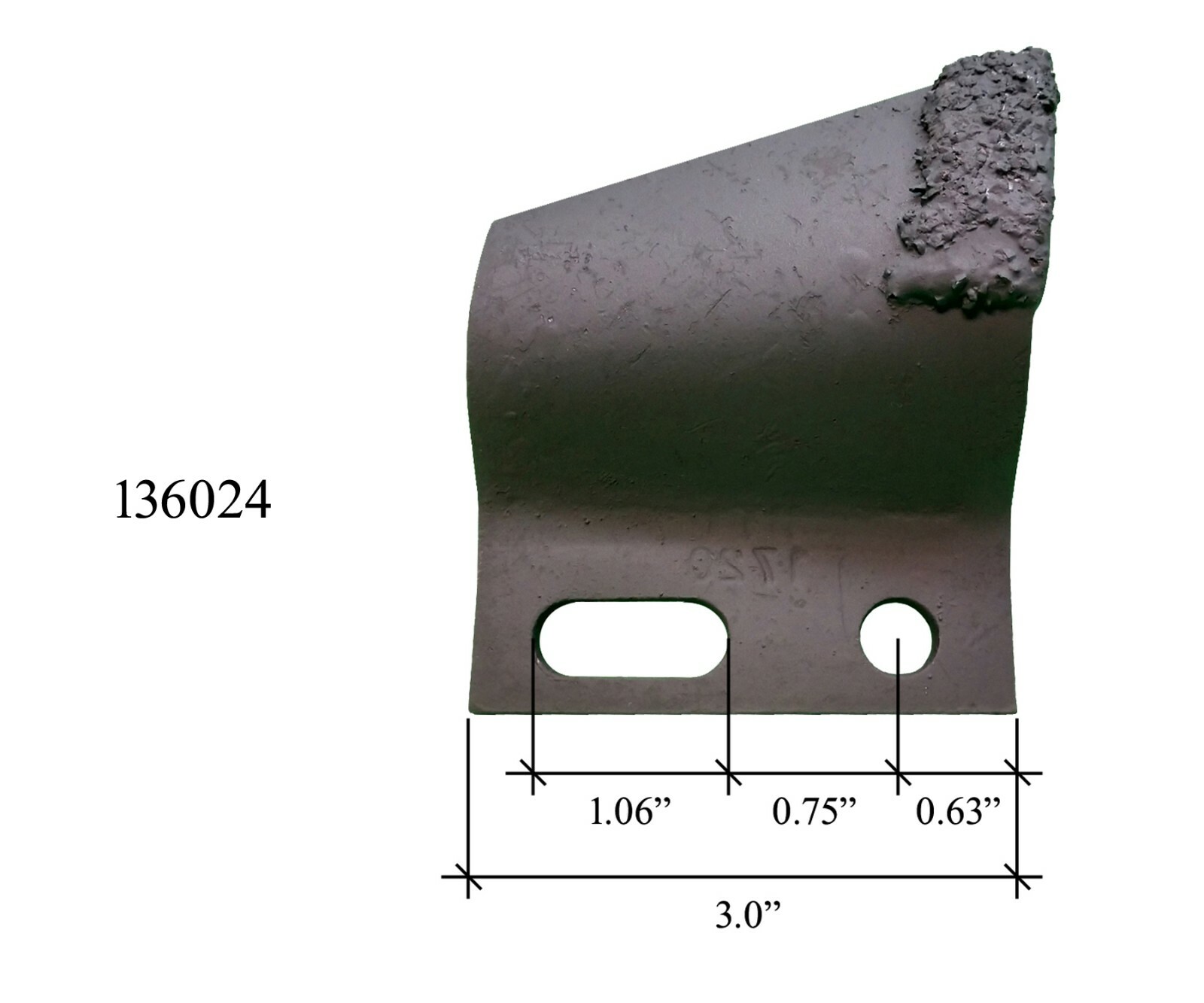 8RH + 8LH Cupped Trenching Teeth 136024 & 136025, fits 1.65", 1.75" Pitch