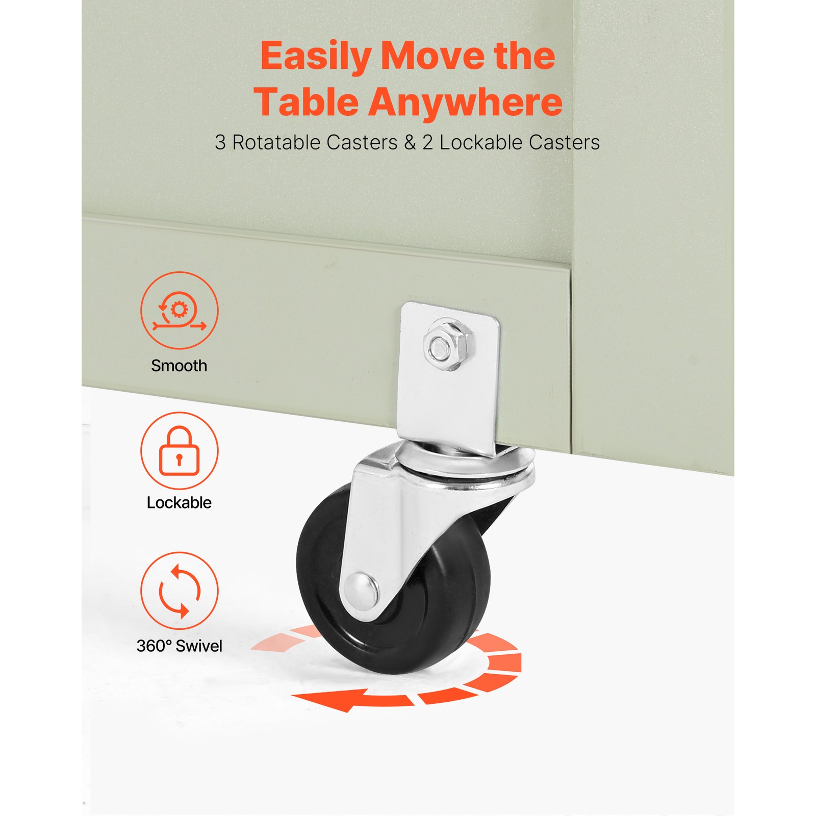 Uimoso Folding Multipurpose Sewing Table with Compact Design, Light Green