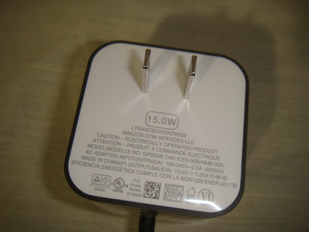 AMAZON GP92NB OEM 15.0W AC POWER ADAPTER FOR ECHO DOT 3RD/4TH GEN/SHOW 5/SPOT