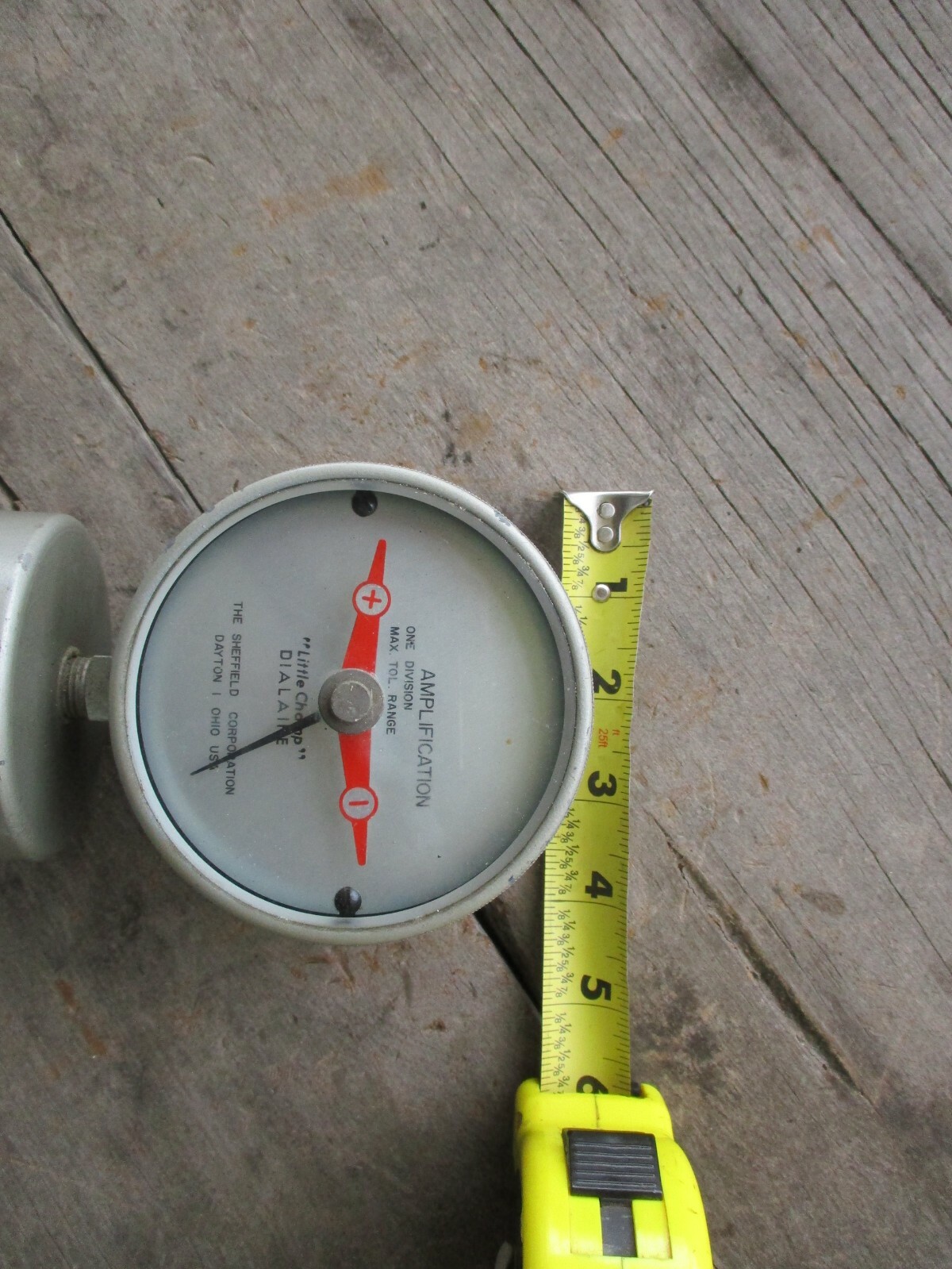 Vintage Amplification Gauge 4” With Beveled Glass Steampunk Decor Lamp Unique