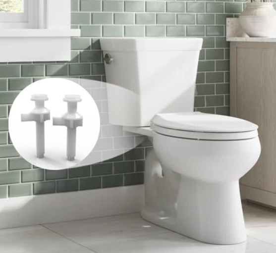 Toilet Seat Screws Replacement Plastic Toilet Seat Hinge Bolt Screws with Nuts