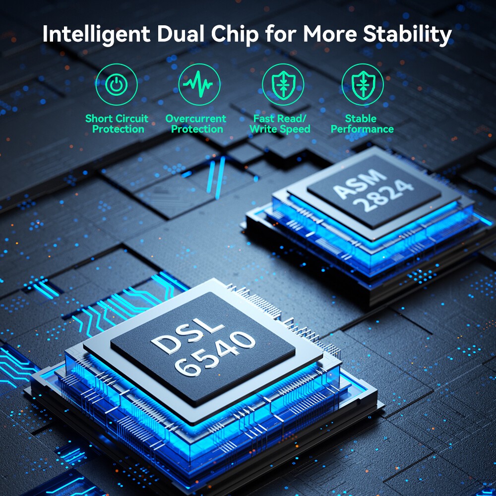 Acasis 4 Bay 40Gbps M.2 NVMe RAID SSD Enclosure Compatible with Thunderbolt 4/3