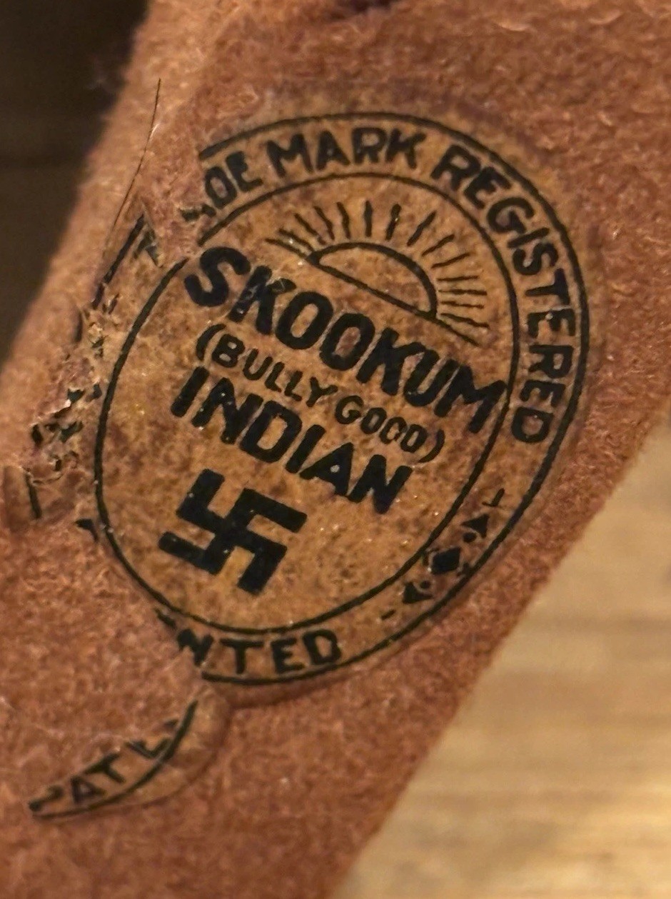 Antique 1920s Skookum Indian Dolls Set of 3 Whirling Log Swastika Bully Good