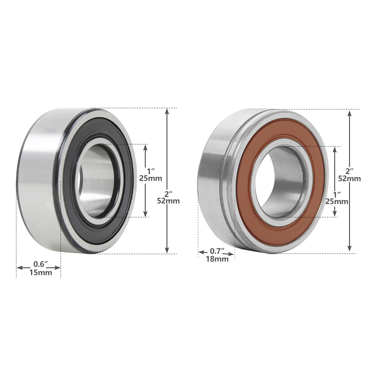 2 x Sealed Ball Bearing Fit For Harley Electra Street Road Glide King ABS wheels