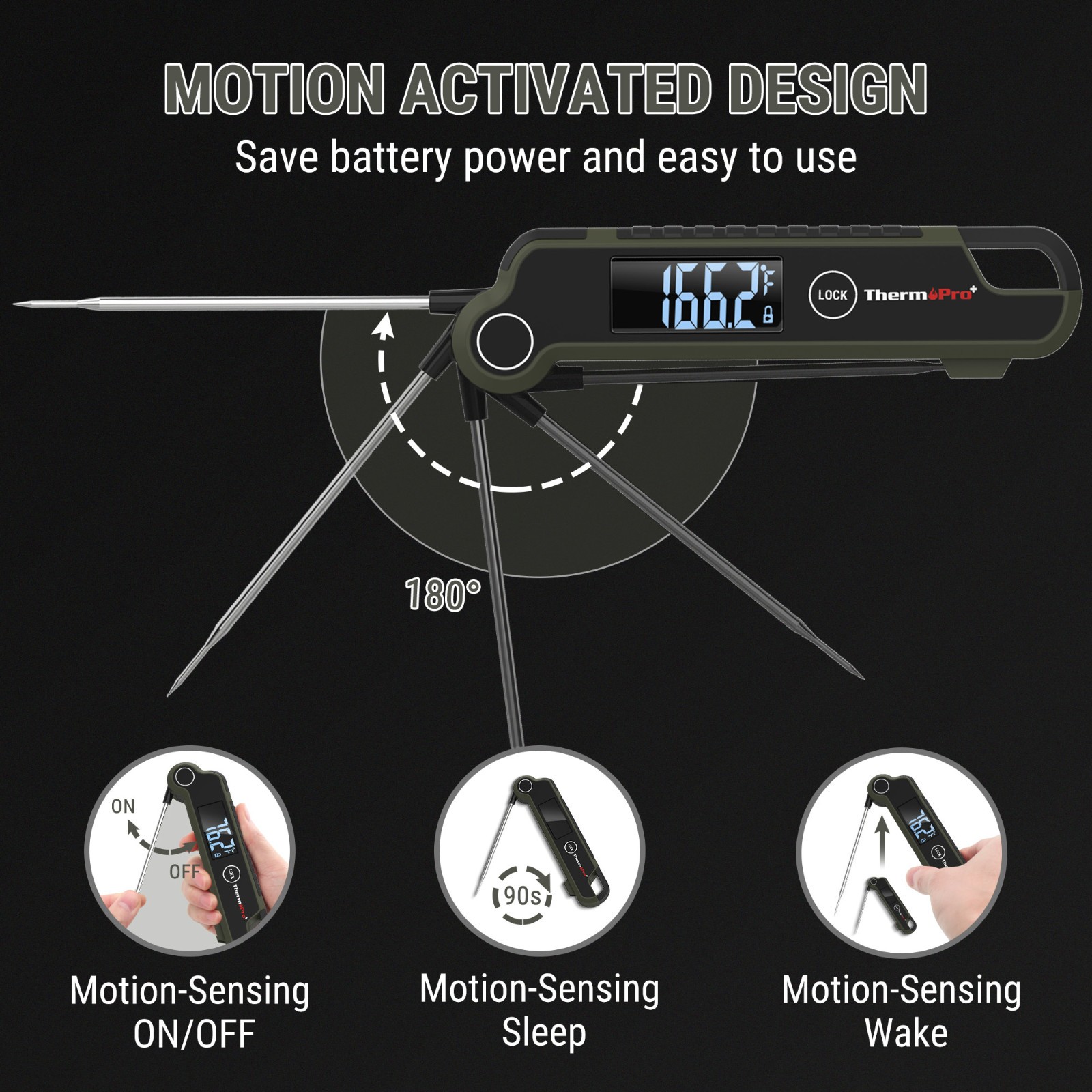 ThermoPro TP620W Meat Thermometer Instant Read Digital Cooking Thermometer Grill
