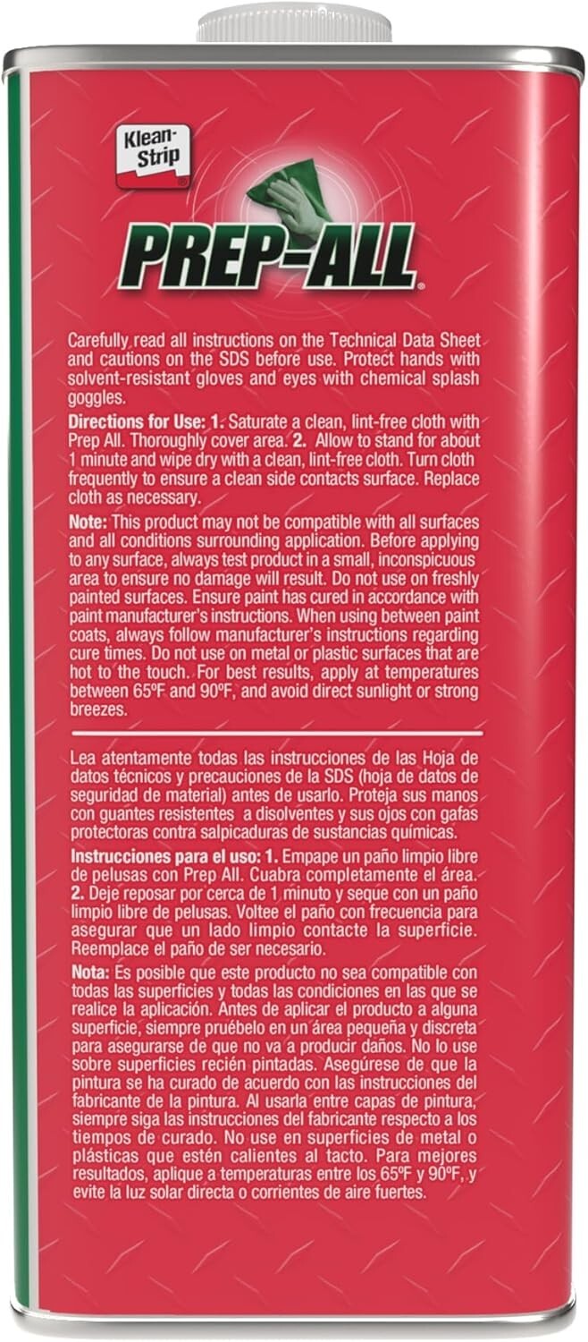 New Klean-Strip GSW362, Prep-All Wax and Grease Gallon, Free Shipping