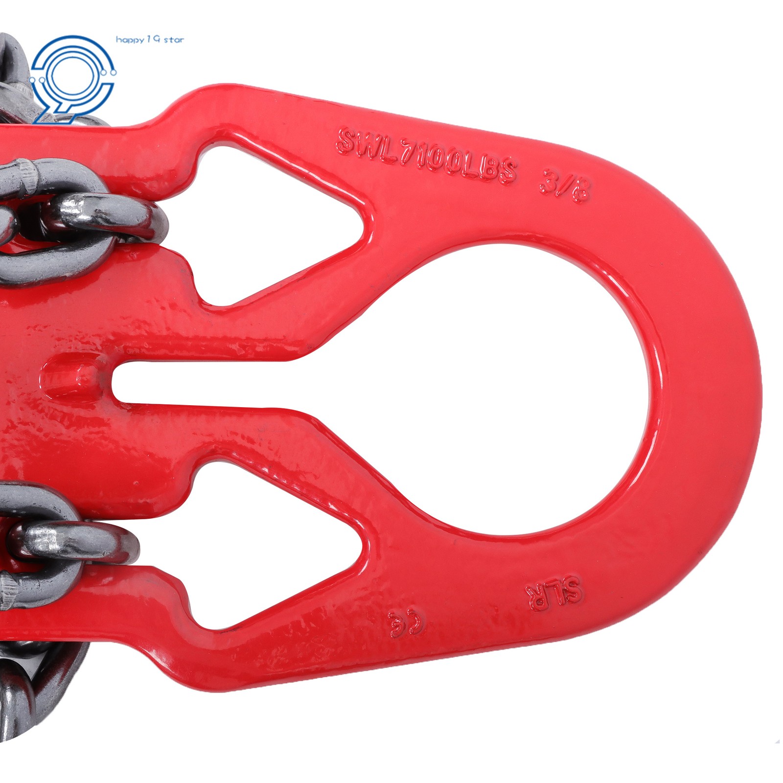 Chain Sling 3/8" x 10' G80 2 Legs Lifting Chain w/ Adjustable Hooks 7100 Lbs