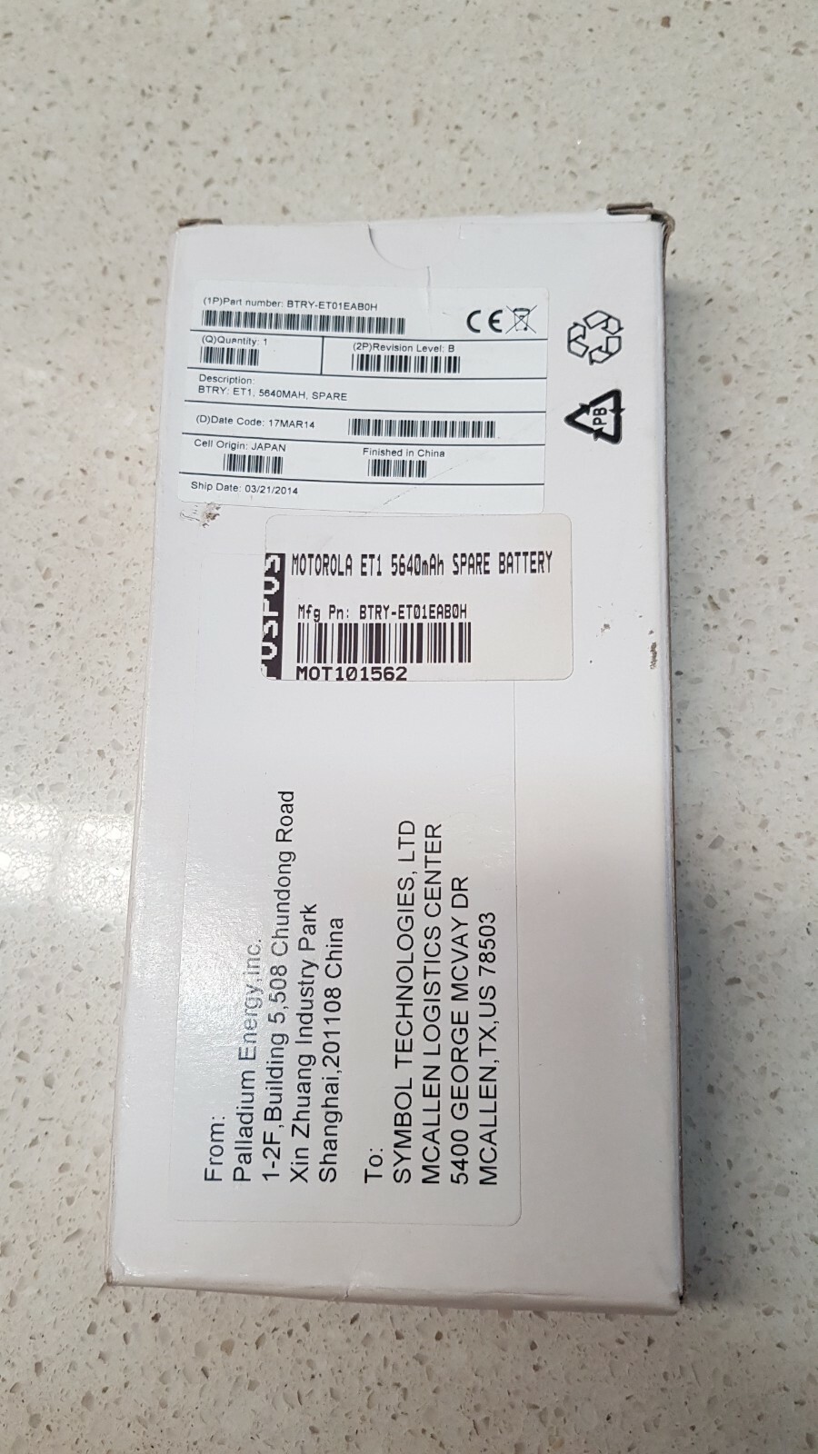 Genuine Motorola ET1 Battery (5640MAH, L28) BTRYET01EAB0H Brand New See Pics