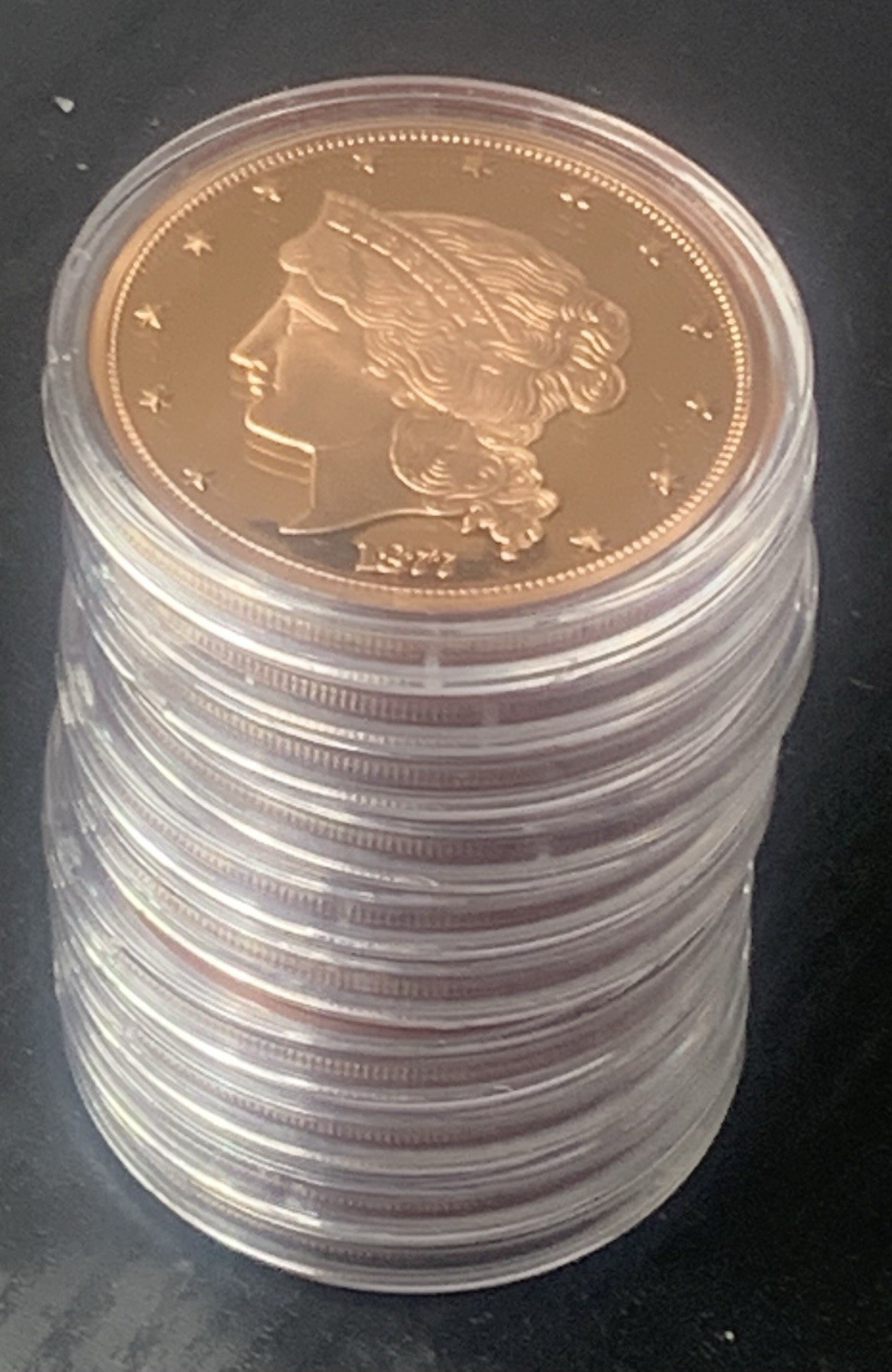 1877 Copper 1.25 oz Barber's $50 Half-Union Proof .999 Copper Round