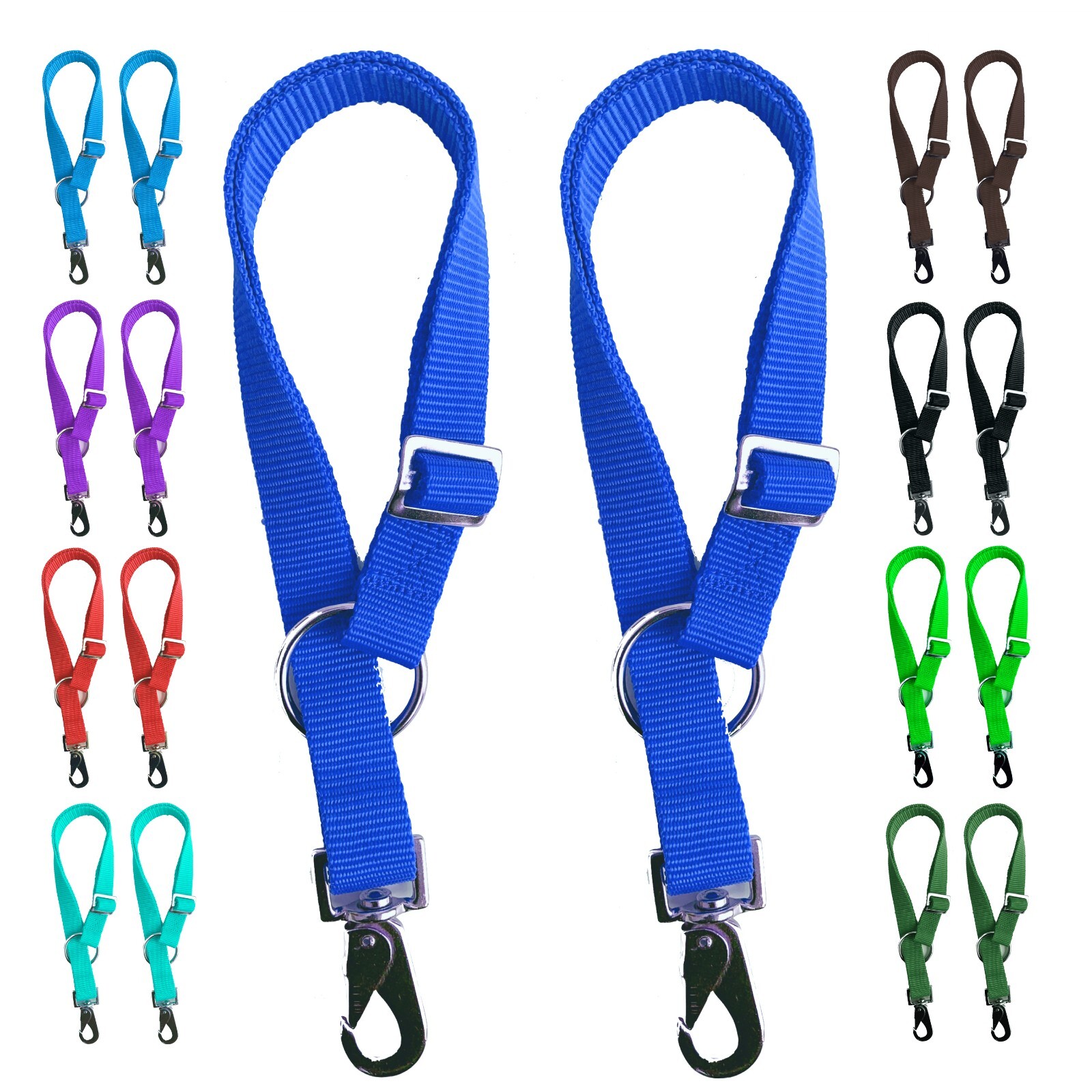 Majestic Ally Pack of 2 Horse Water Bucket Strap Hangers - Adjustable 18” to 30”
