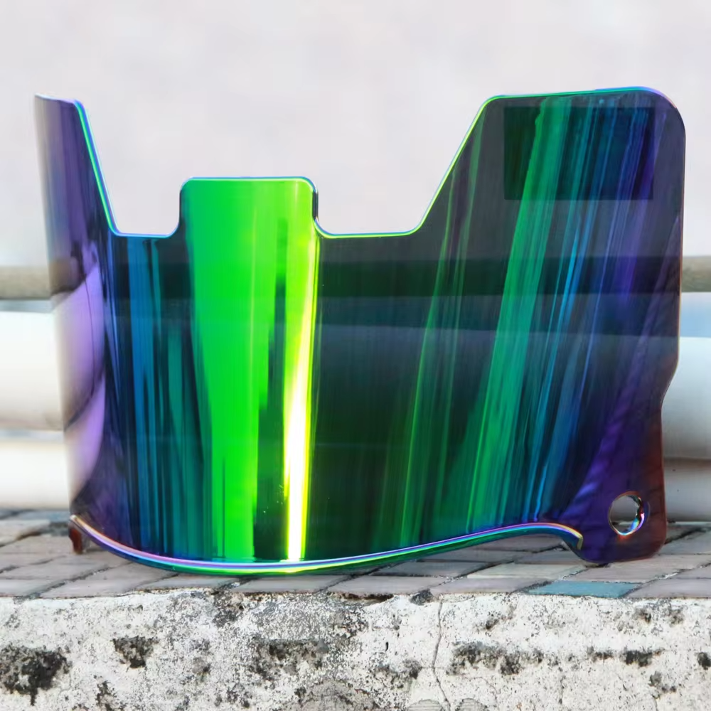 REVO GREEN Full Size Football Helmet Eye Shield Visor Youth/Adult PLUS CLIPS