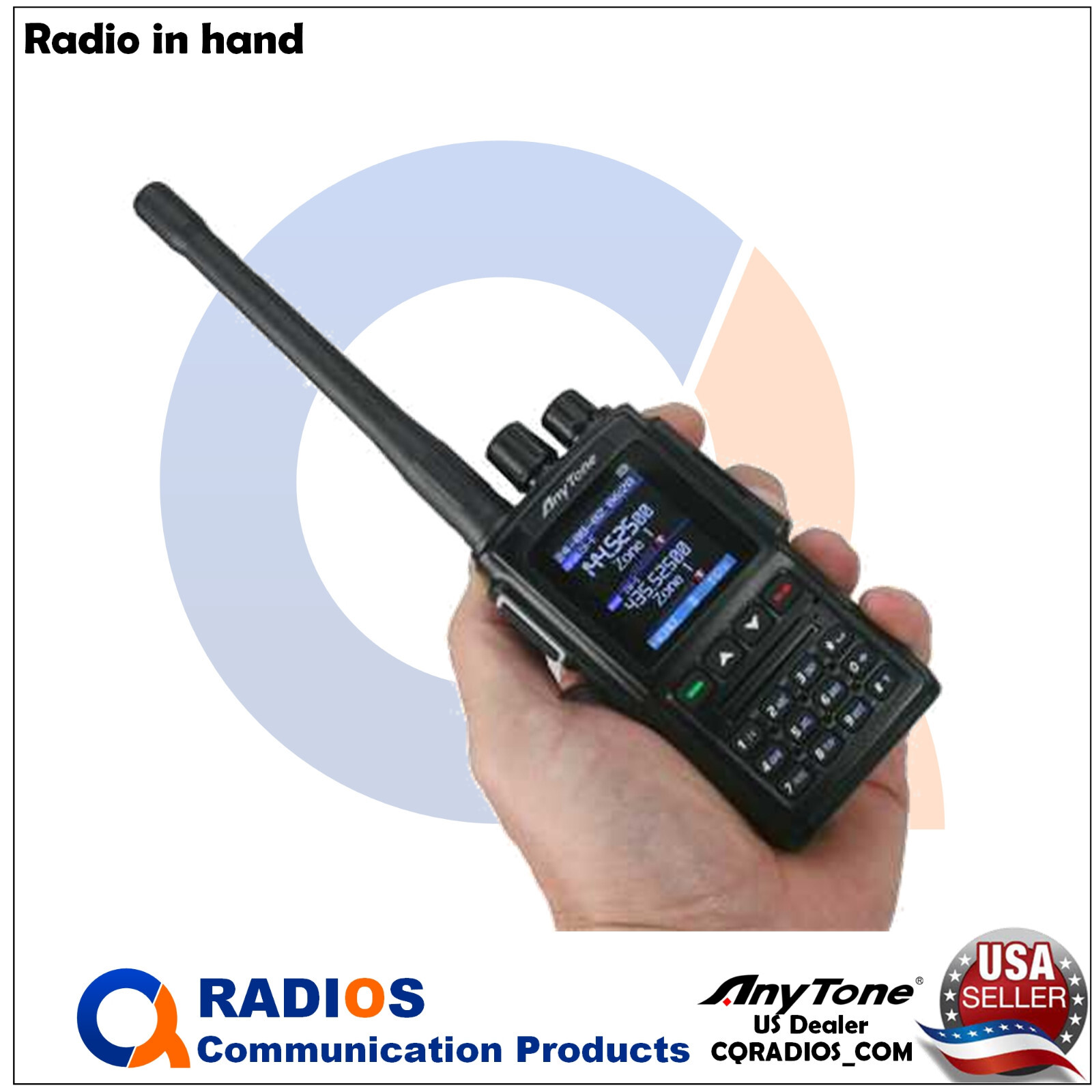 Anytone AT-D168UV Analog Digital DMR UHF VHF 2 way radio speaker mic extra batt