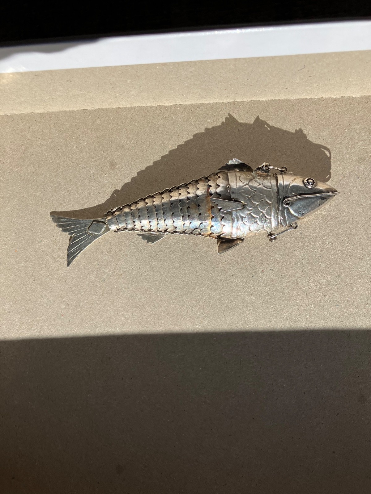 Vintage Silver Large Articulated Fish
