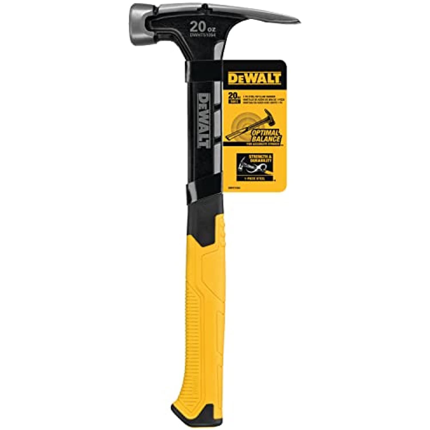 DeWalt 20 oz Smooth Face Rip Claw Hammer 7-1/2 in. Steel Handle