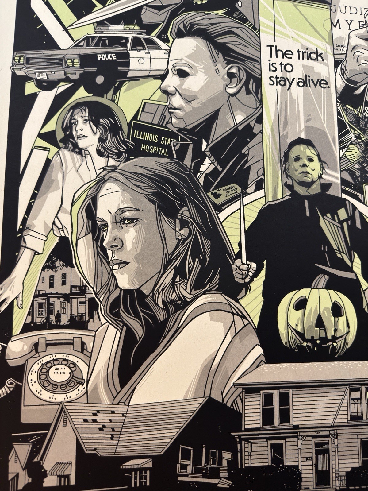 Tyler Stout Halloween Variant Movie Poster Print Glow In The Dark Mondo Artist