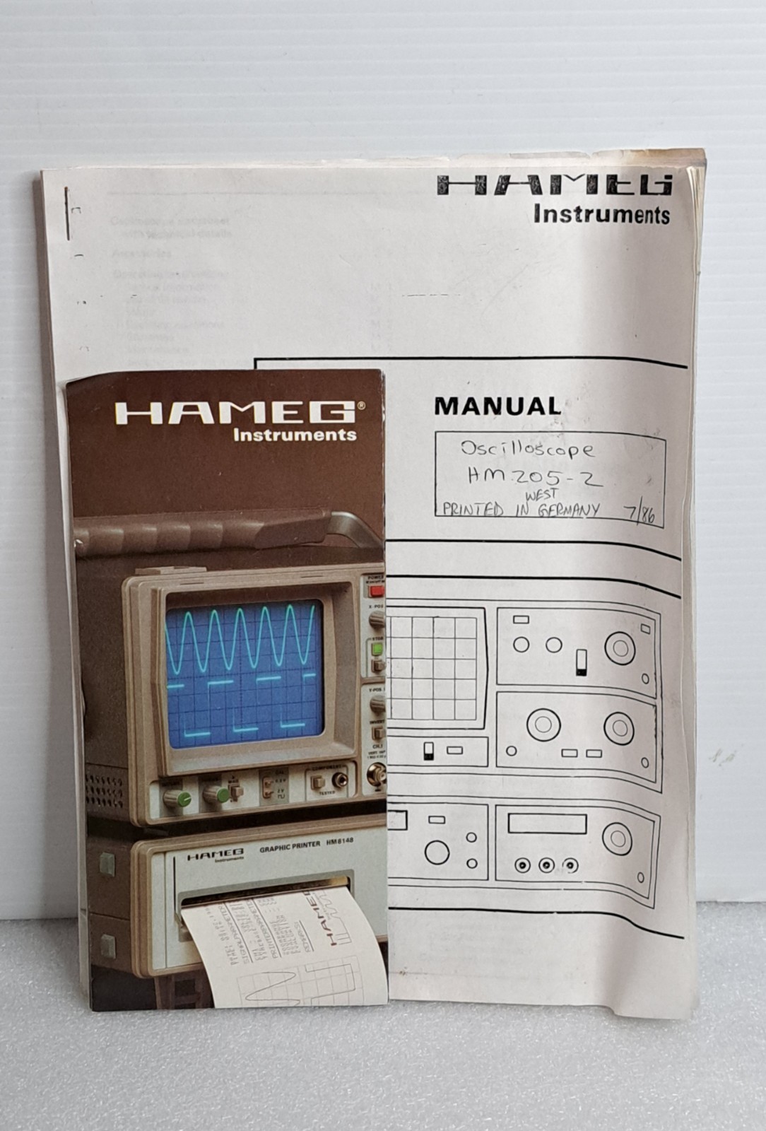 HAMEG HM205-2 20MHz 2CH Analog/Digital Storage Oscilloscope Tested & Complete