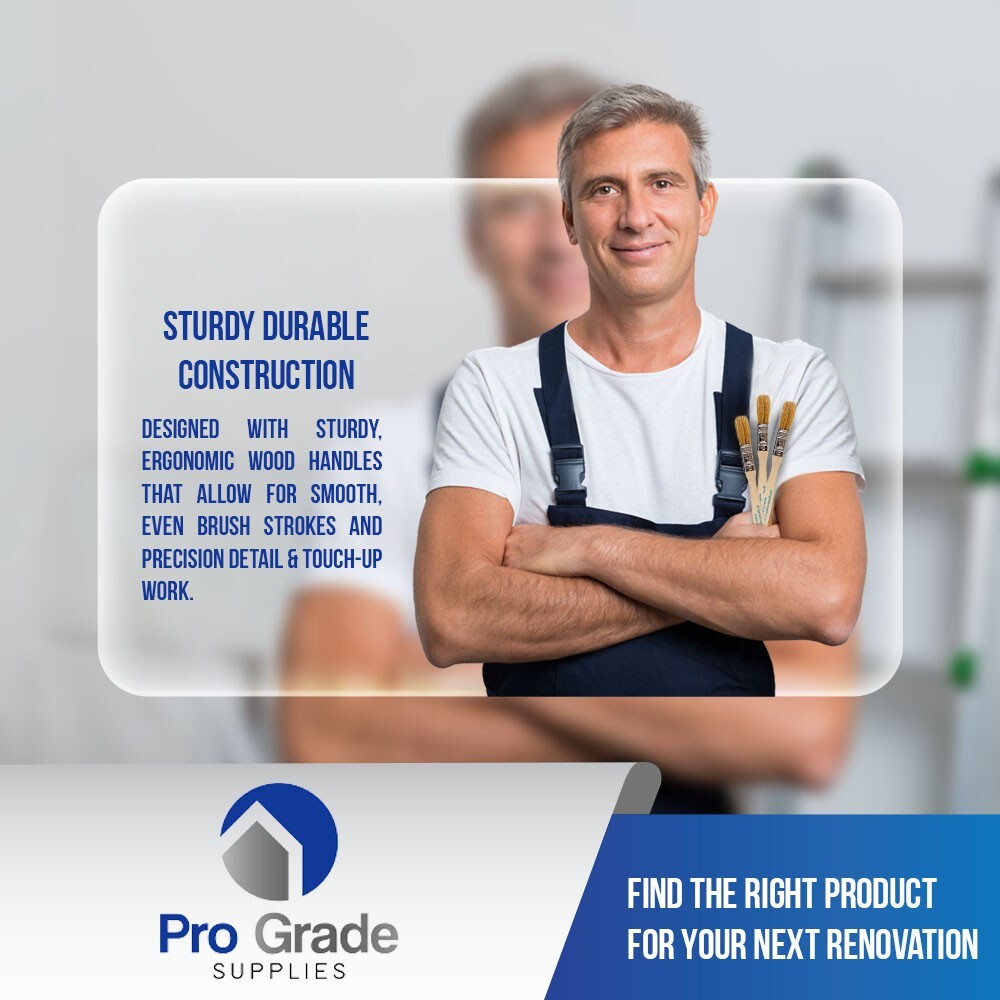 36 Pk- 1/2 inch Chip Paint Brushes for Paint, Stains,Varnishes,Glues,Gesso