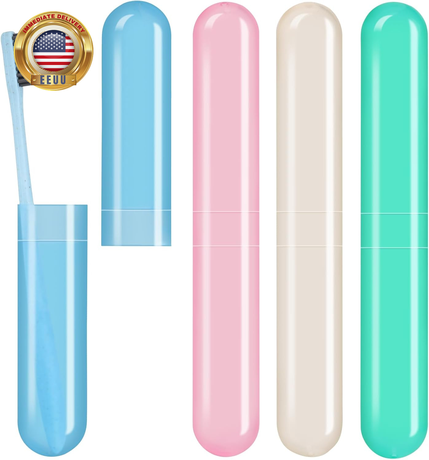 4 Pack Toothbrush Cases Travel Toothbrush Holder Portable Toothbrush Container P