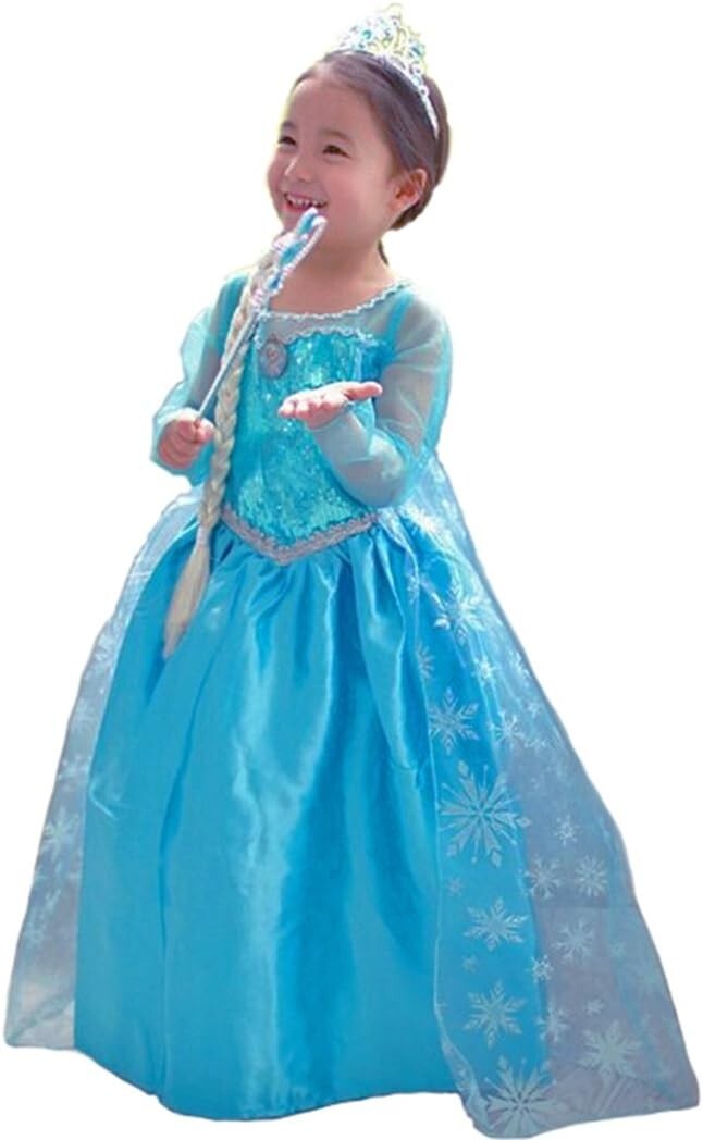 SIZE 5-7 yr  yr Snow Ice Princess Costumes, Inspired by Frozen Princess  Elsa