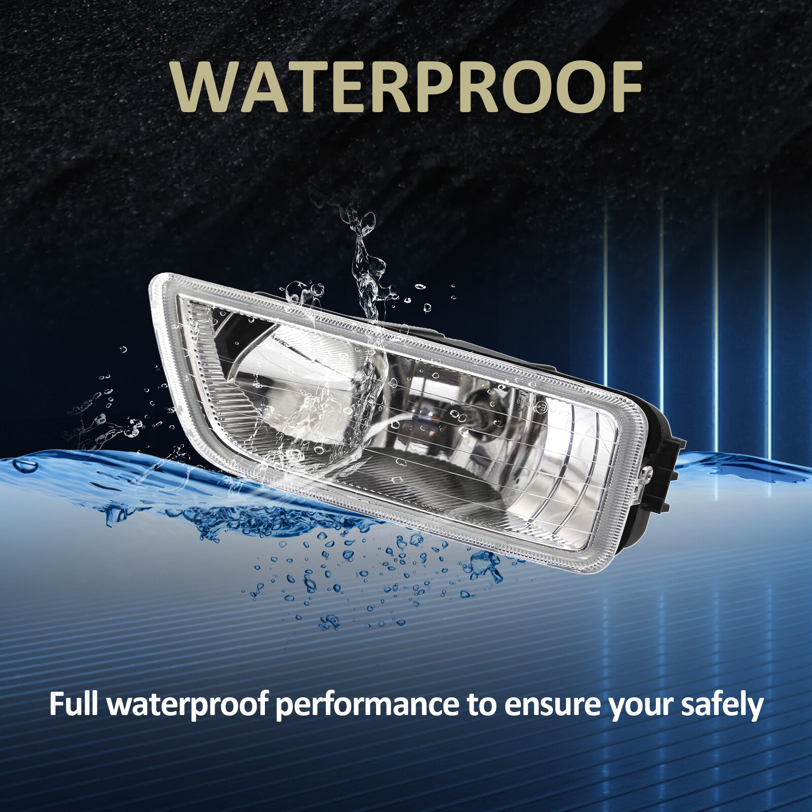 Pair For Honda Accord 2003-2007 4DR Front Bumper Driving Fog Light Lamp w/Wiring