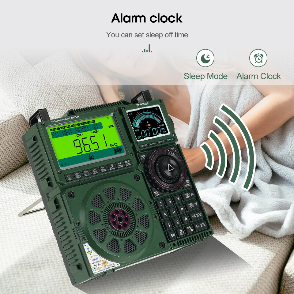 Retekess TR113 Portable AM/FM Full Band Ham Radio Backlight APP Control Camping