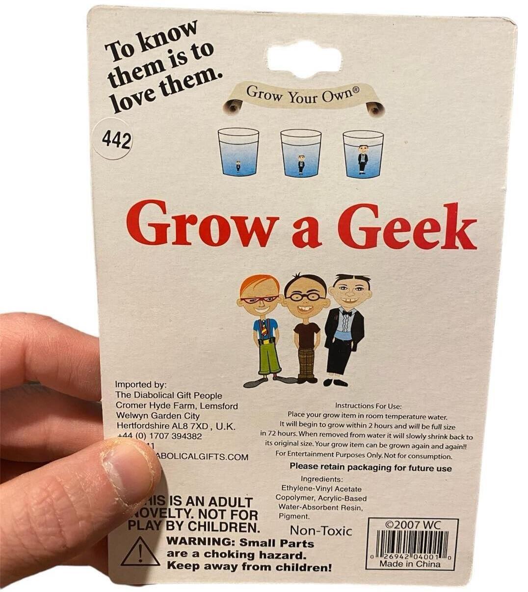 SET OF 3 Grow your own DORK - NERD - GEEK - Fun Gag Joke Novelty