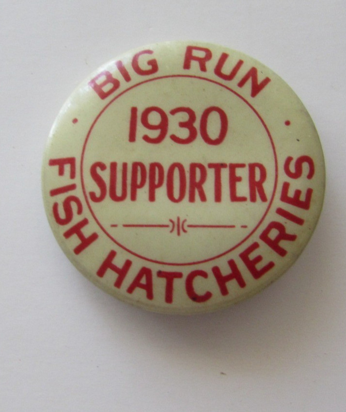 Lot Big Run Hatcheries Pin 1926-1933 Hunting & Fishing Licenses Decatur Illinois