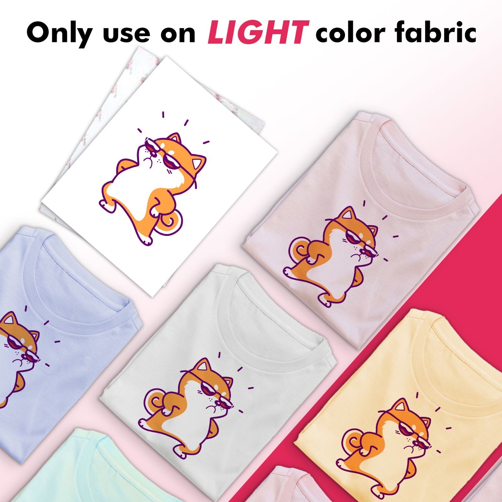 Bulk 100 Koala Printable Heat Transfer Paper Light T-shirt Inkjet Sublicotton