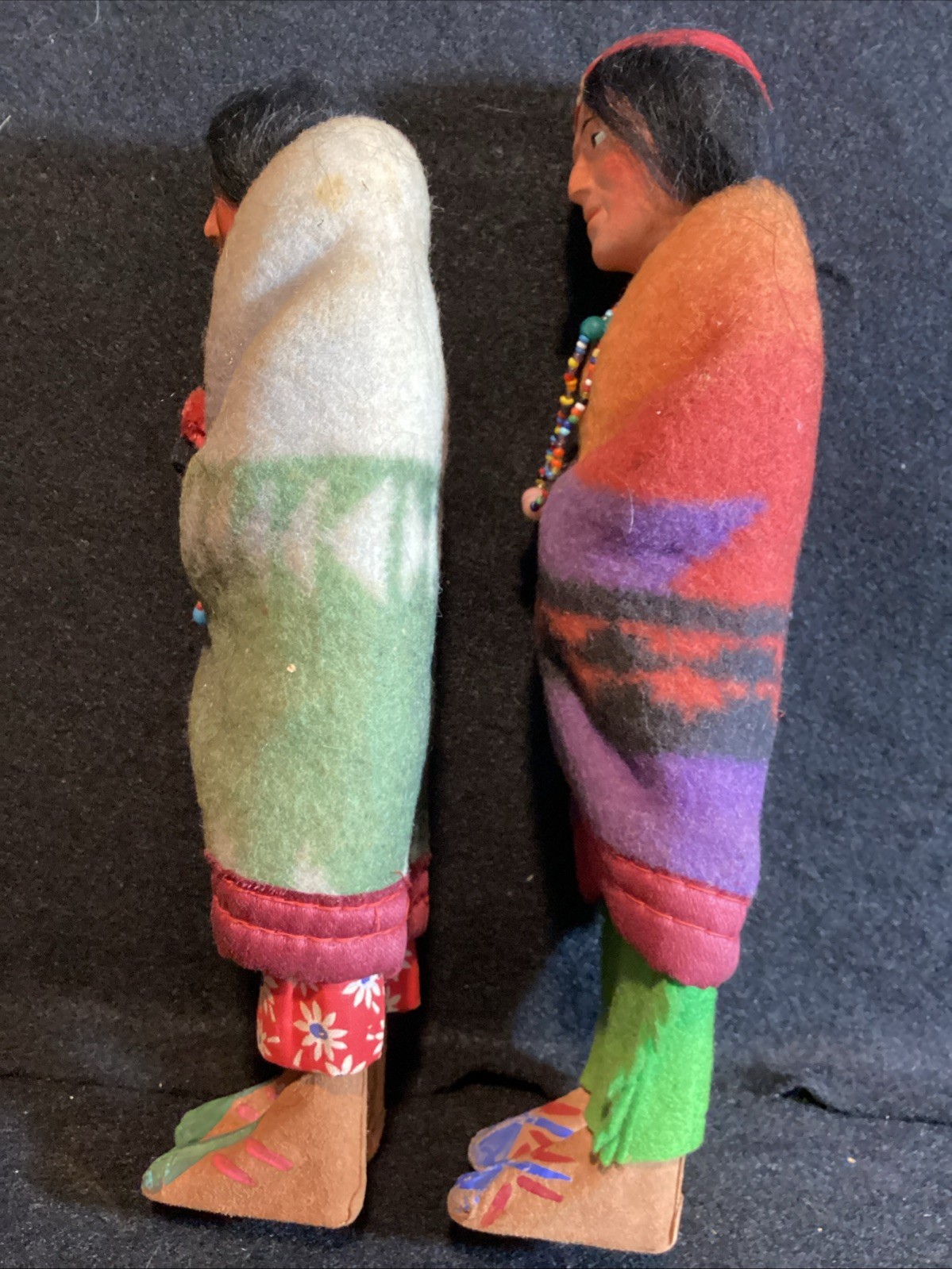 2 PCs. “Skookum Indian” ‘Bully Good’ Dolls, 9 1/2” Male, 9” Female, Orig. Tags