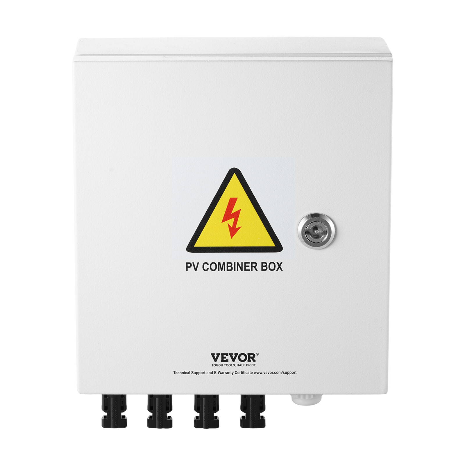 VEVOR Solar PV Combiner Box 4 String 15A for Solar Panel System Steel Case IP65