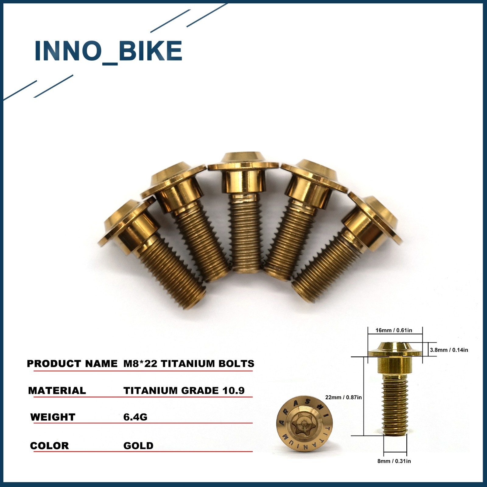 Front Rear Brake Disc Rotors Mounting Bolts For Yamaha R1 2004-2021 R6 2003-2019