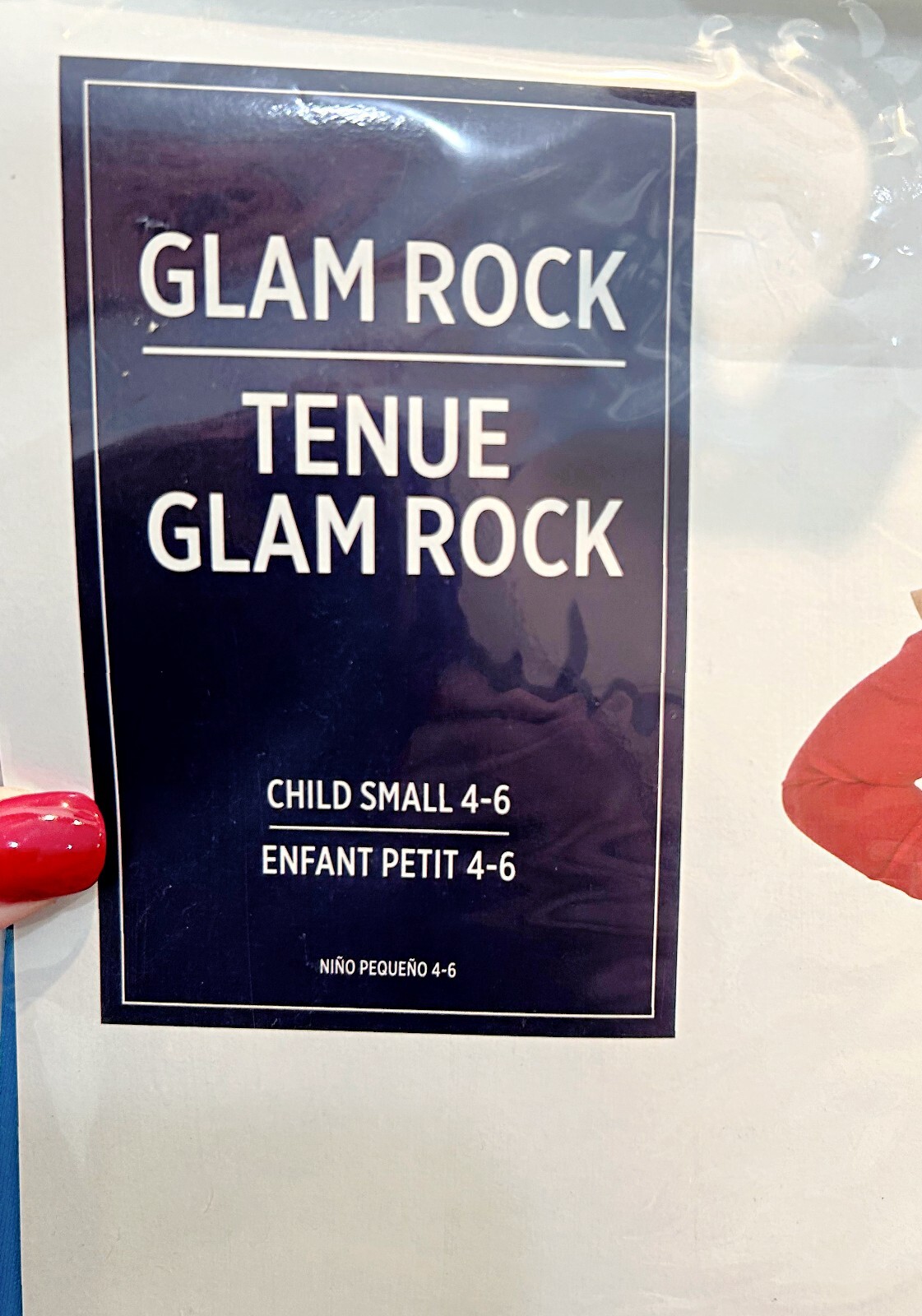 Glam Rock Star Fancy Dress Halloween Costume Rocker Metal Child Small 4-6 New