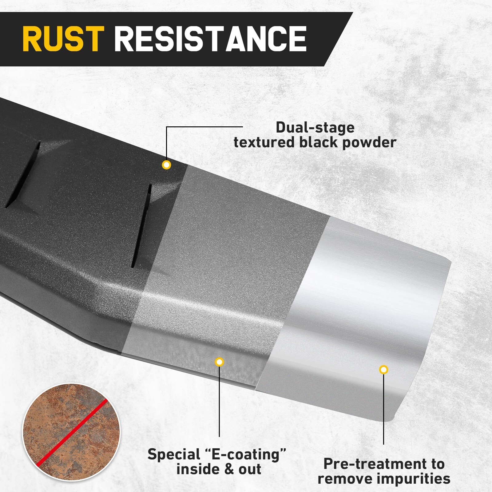 Fit 07-21 Toyota Tundra Double Cab 6" Black Heavy Duty Running Boards Side Steps