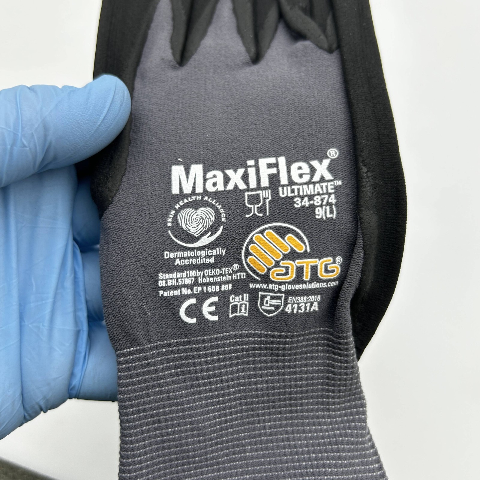 MaxiFlex Ultimate 34-874T Cut Resistant Gloves 9 Large Lightweight Nitrile 12prs