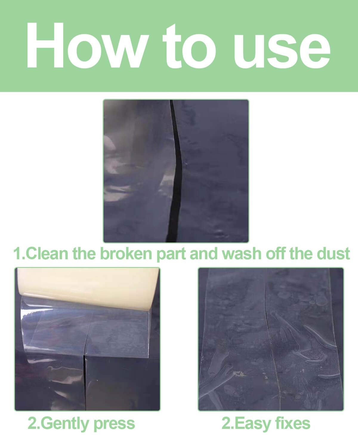 Greenhouse Plastic Repair Tape Clear Poly Film Patch Roll 2x108