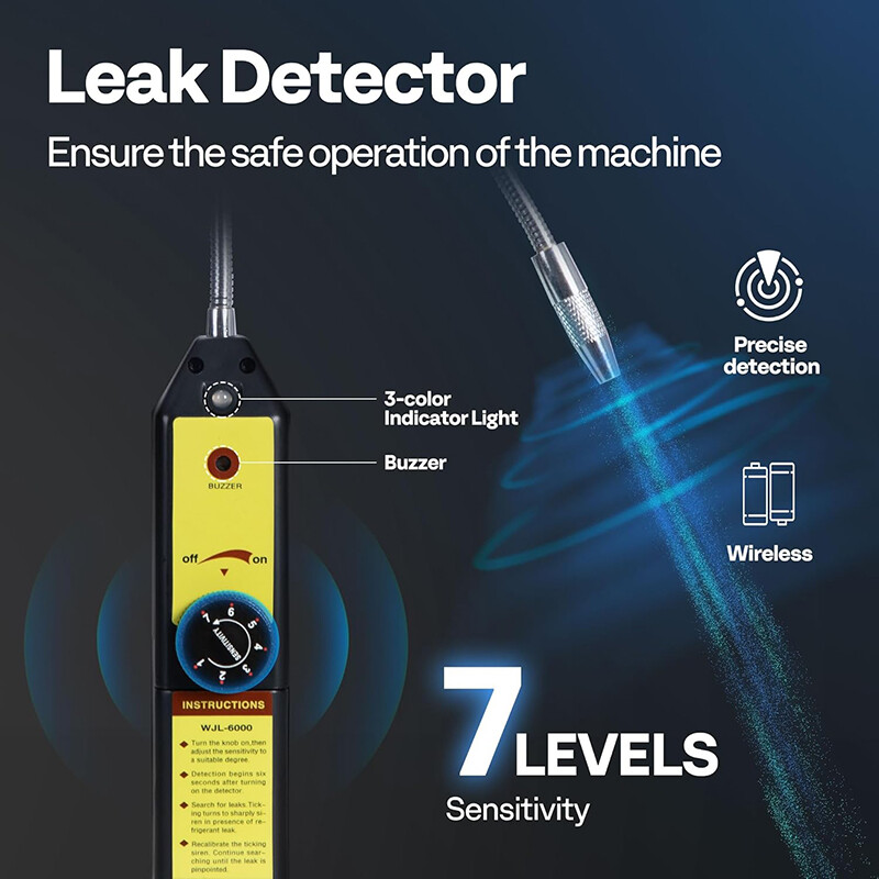 1/2 HP 5CFM 2 Stage HVAC Vacuum Pump & 4 Way AC Manifold Gauge Set 5ft Hoses