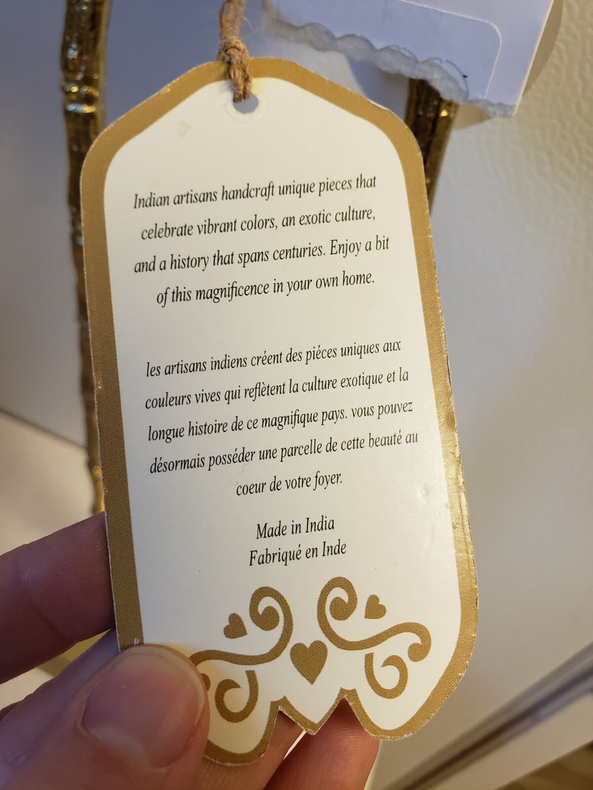 Uniquely Crafted by Artisans in India Metal Bamboo Candle Holder 13.5" Tall 