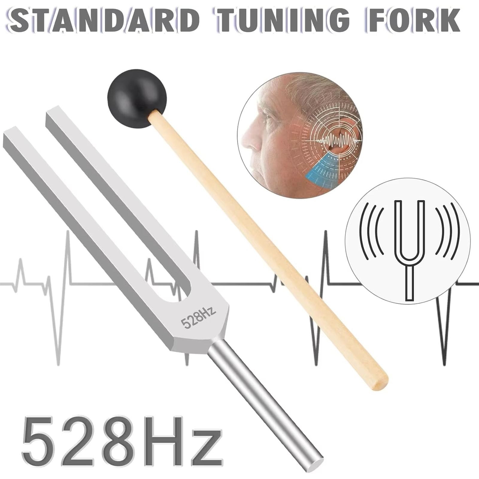 (528Hz ) Tuning Fork Healing Sound Therapy Meditation Chakra Professional Tool