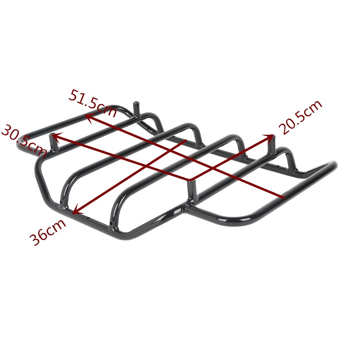 Black King Pack Trunk Pad Mount Rack For Harley Tour Pak Davidson Touring 14-24