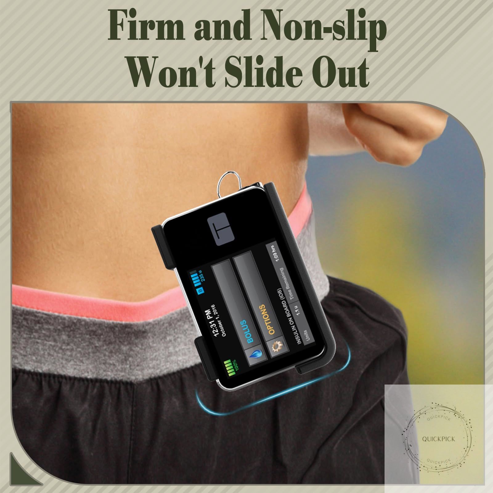 Tandem Tslim X2 Pump Case, t Slim X2 Pump Case with 360° Rotatable Clip Black