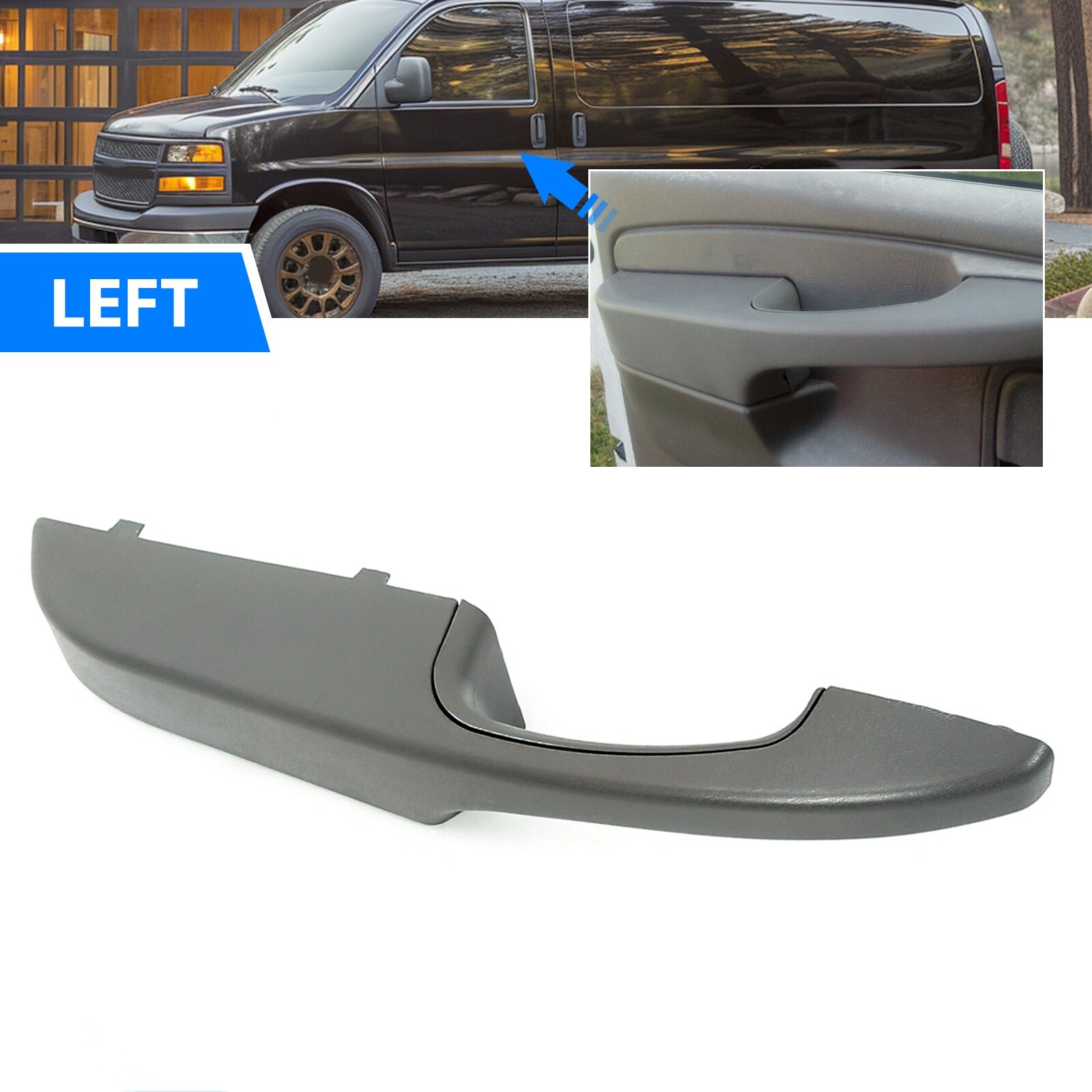 Inner Door Pull Handle Armrest For Chevy Express GMC Savana 03-19 Driver Side