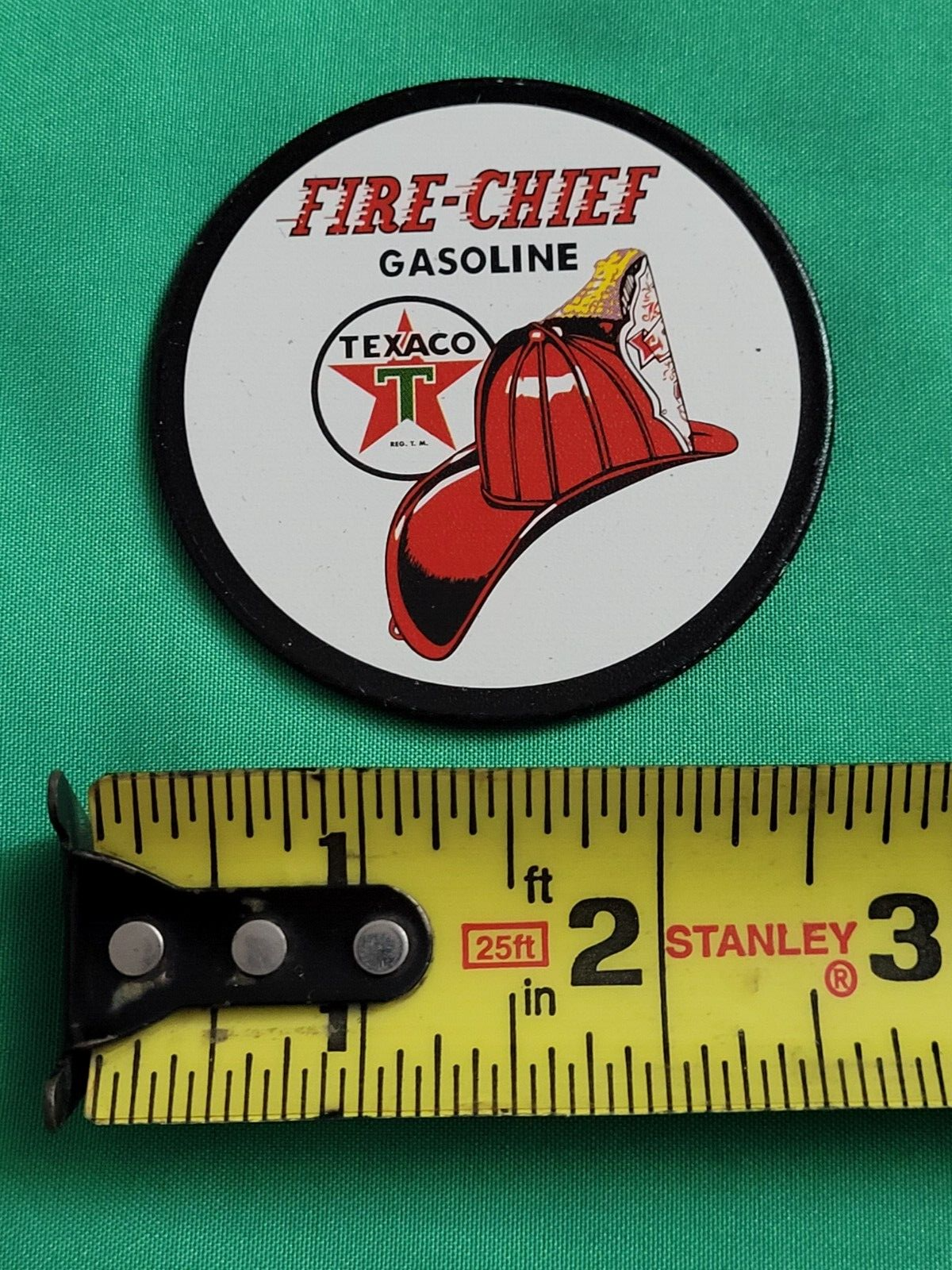 TEXACO FIRE CHIEF GASOLINE 2.5in Mini SIGN Magnet w/Gift Box Vintage Collectible